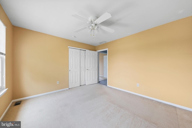 19 Pear Tree Pl, Sewell, NJ 08080 - unfurnished bedroom with carpet, baseboards, a closet, and a ceiling fan