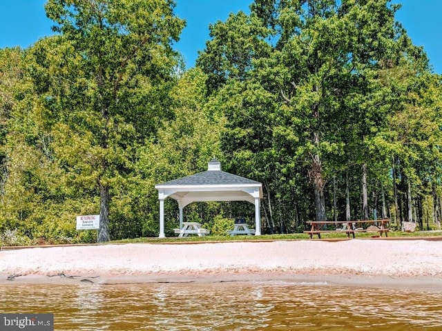 63 Lake Forest Dr, Mineral, VA 23117 - view of property's community with a gazebo and a water view