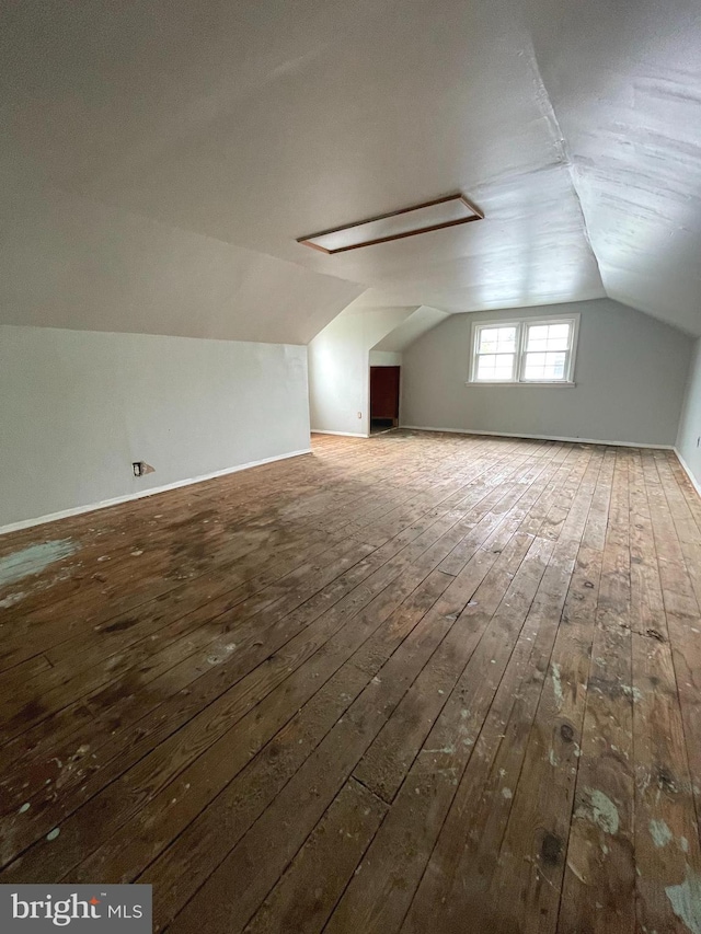 325 Jencohallo Ave, Hamilton, NJ 08619 - additional living space with wood-type flooring, lofted ceiling, and baseboards
