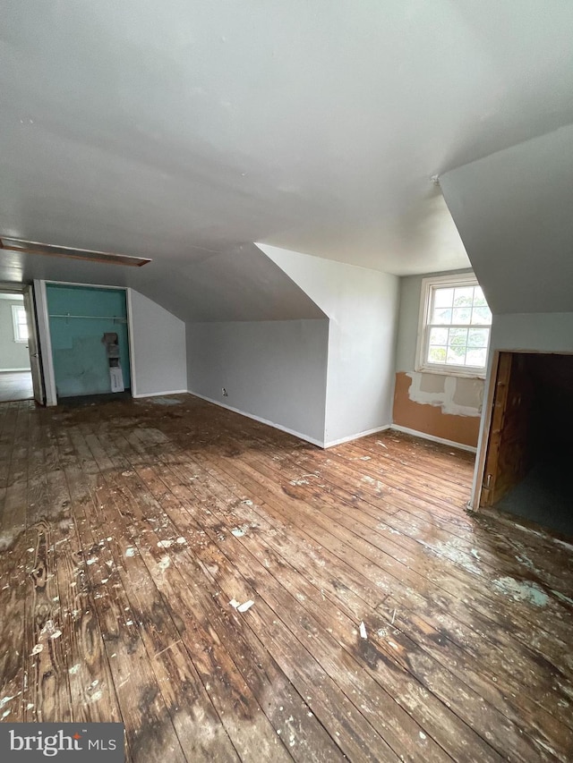 325 Jencohallo Ave, Hamilton, NJ 08619 - bonus room with hardwood / wood-style floors, lofted ceiling, and baseboards