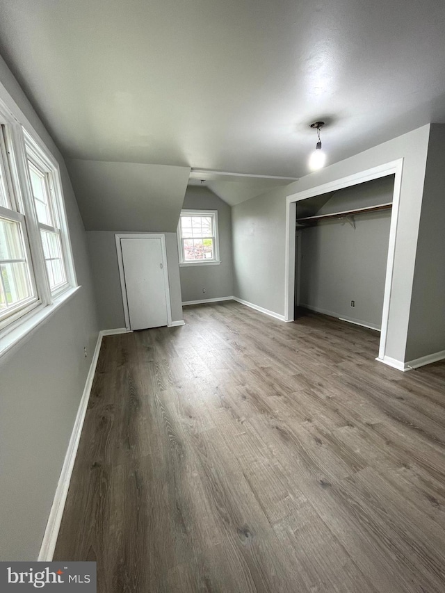 325 Jencohallo Ave, Hamilton, NJ 08619 - additional living space with wood finished floors, vaulted ceiling, and baseboards