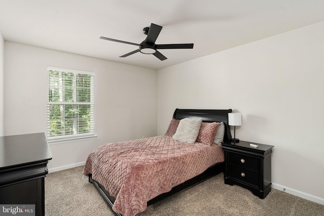 610 Long Meadow Dr, Fredericksburg, VA 22406 - bedroom featuring light colored carpet, baseboards, and ceiling fan