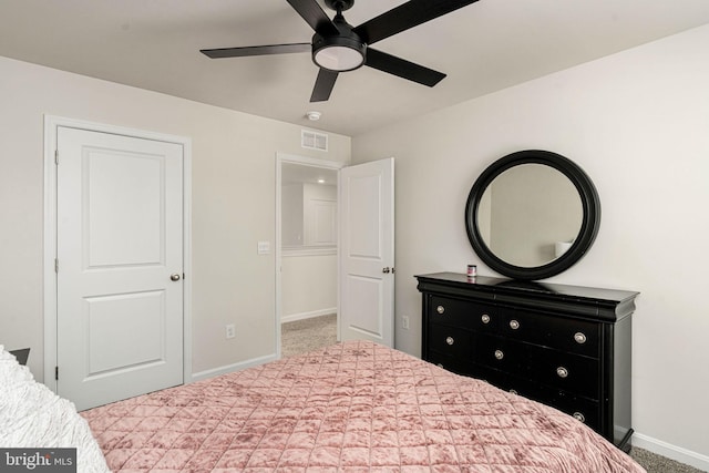 610 Long Meadow Dr, Fredericksburg, VA 22406 - bedroom featuring carpet, baseboards, and ceiling fan