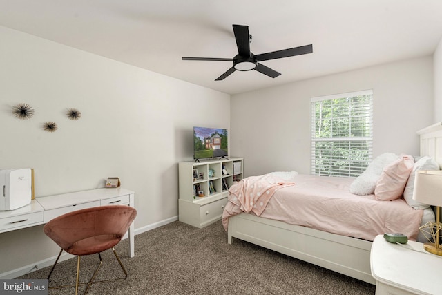 610 Long Meadow Dr, Fredericksburg, VA 22406 - carpeted bedroom featuring baseboards and a ceiling fan