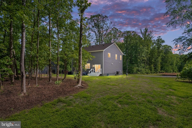 610 Long Meadow Dr, Fredericksburg, VA 22406 - view of grassy yard featuring central AC
