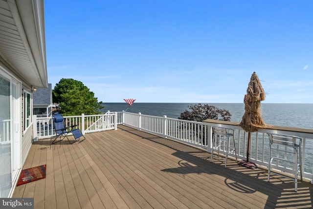 295 Chesapeake Ave, Prince Frederick, MD 20678 - wooden deck with a water view