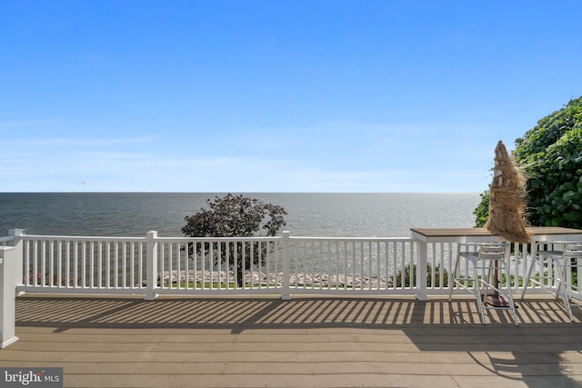 295 Chesapeake Ave, Prince Frederick, MD 20678 - wooden deck with a water view