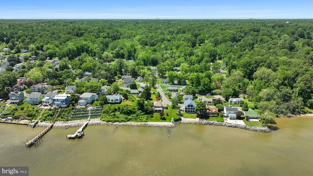 295 Chesapeake Ave, Prince Frederick, MD 20678 - bird's eye view of a heavily wooded area and a large body of water