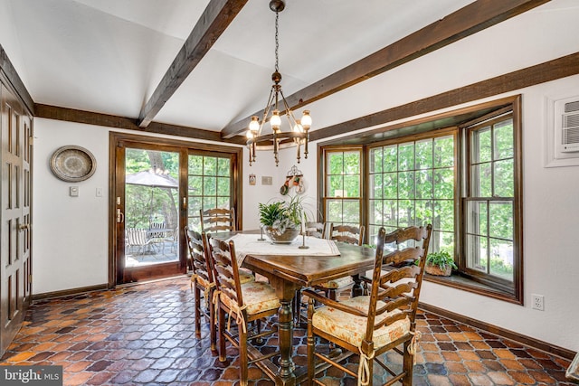 18919 Diary Rd, Montgomery Village, MD 20886 - dining area featuring baseboards and a chandelier