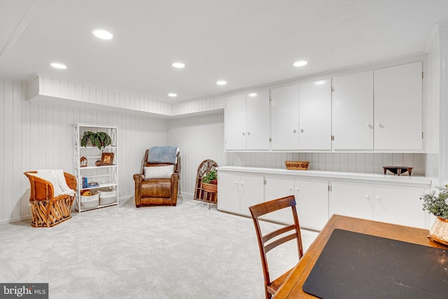 18919 Diary Rd, Montgomery Village, MD 20886 - dining room with light carpet and recessed lighting