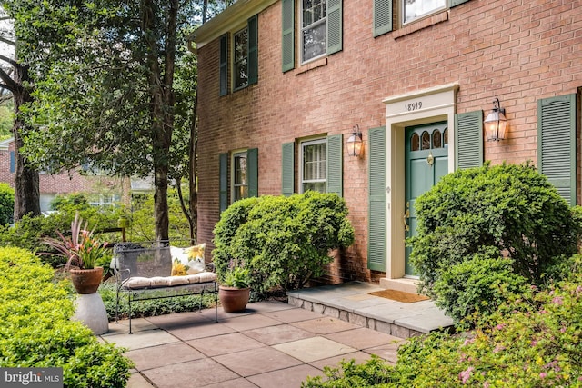 18919 Diary Rd, Montgomery Village, MD 20886 - doorway to property with brick siding