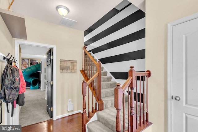 3536 Pipestone Pl, Waldorf, MD 20601 - stairs featuring wood finished floors and baseboards