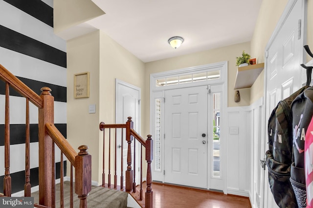 3536 Pipestone Pl, Waldorf, MD 20601 - entryway with wood finished floors and stairs