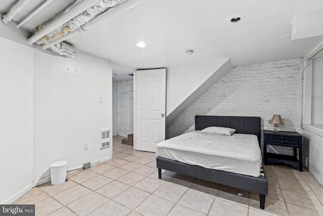 1328 35th St NW, Washington, DC 20007 - bedroom featuring light tile patterned floors and recessed lighting