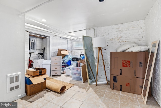 1328 35th St NW, Washington, DC 20007 - storage room with heating unit and electric panel