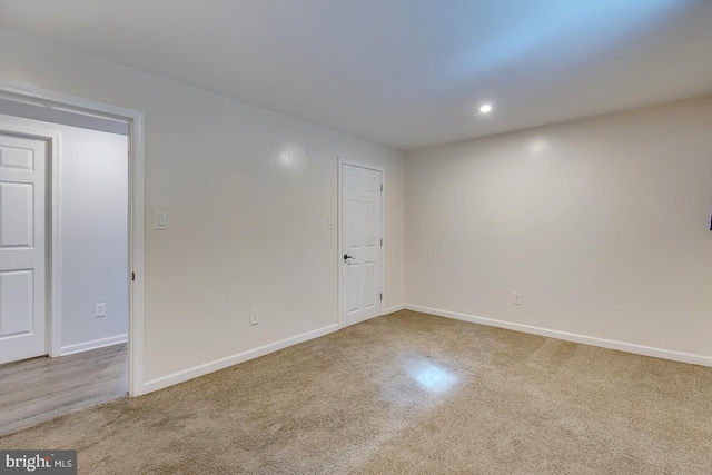 14298 S Union Church Rd, Ellendale, DE 19941 - carpeted empty room featuring baseboards and recessed lighting