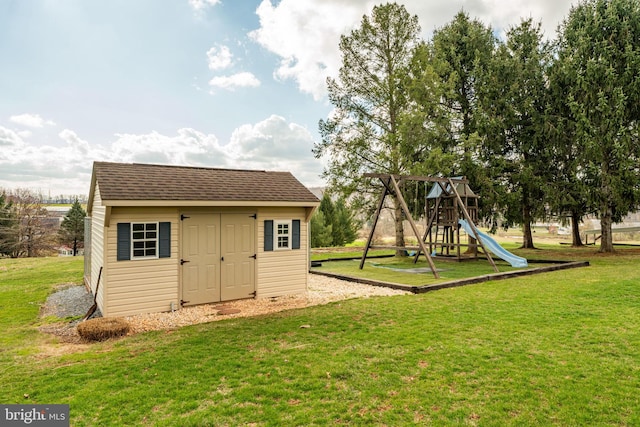 290 S Windy Mansion Rd, Denver, PA 17517 - view of shed featuring a playground