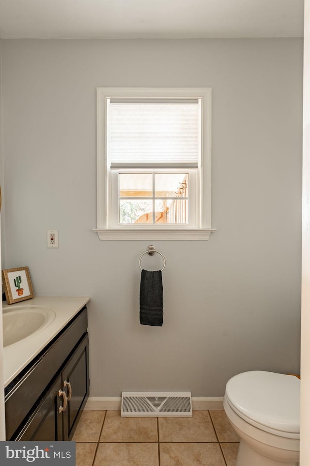 290 S Windy Mansion Rd, Denver, PA 17517 - bathroom featuring vanity, toilet, tile patterned flooring, and baseboards
