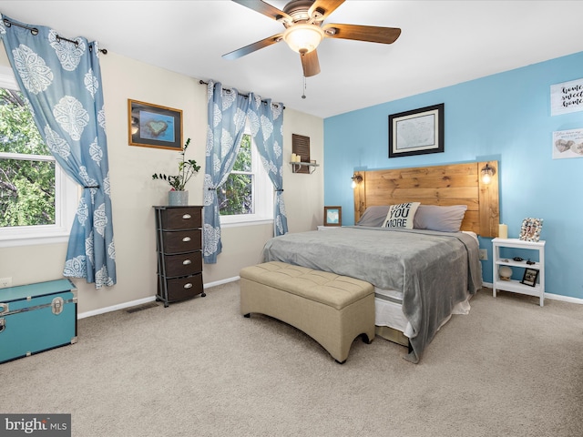 2524 Vineyard Ln, Crofton, MD 21114 - carpeted bedroom featuring baseboards and a ceiling fan
