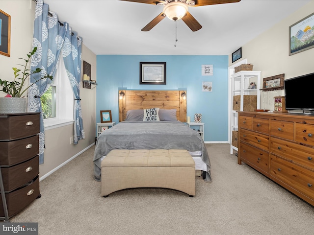 2524 Vineyard Ln, Crofton, MD 21114 - bedroom featuring carpet flooring, baseboards, and a ceiling fan