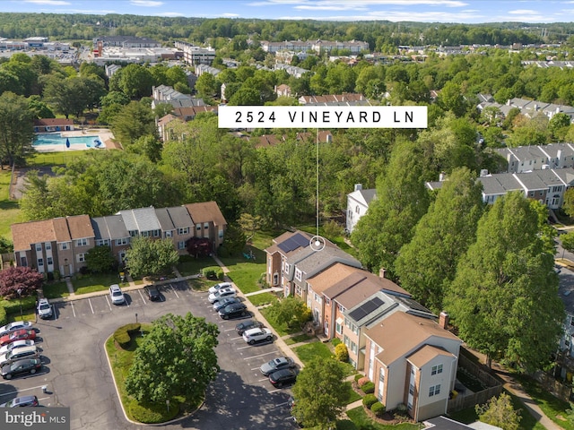 2524 Vineyard Ln, Crofton, MD 21114 - aerial view of property and surrounding area with nearby suburban area