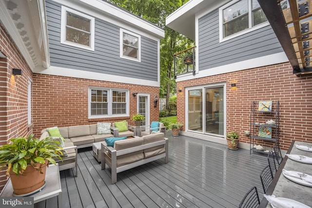 4831 Alton Pl NW, Washington, DC 20016 - wooden deck with an outdoor living space