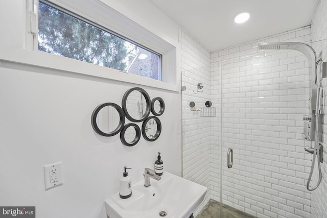4831 Alton Pl NW, Washington, DC 20016 - bathroom featuring a stall shower and a sink
