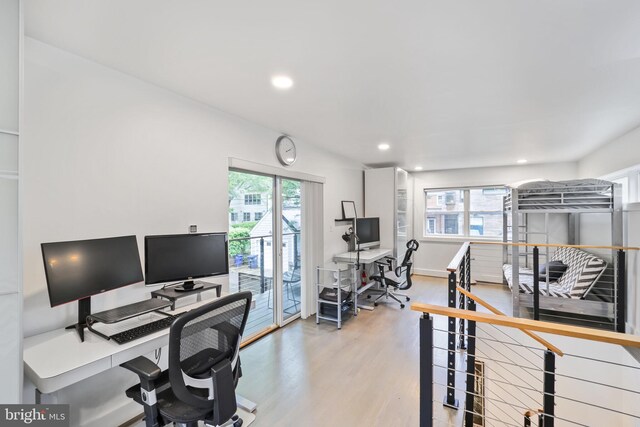 4831 Alton Pl NW, Washington, DC 20016 - office featuring light wood-type flooring and recessed lighting