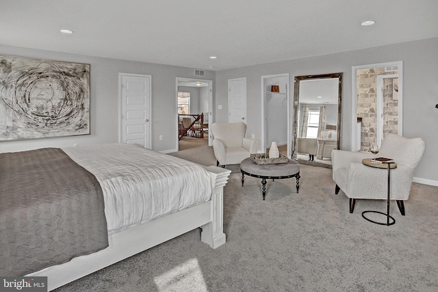 128 Fred Dr, North East, MD 21901 - bedroom with carpet floors, baseboards, and recessed lighting