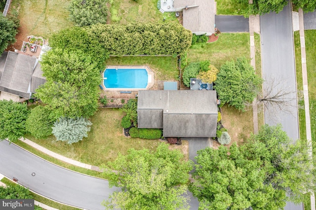 bird's eye view of a pool area