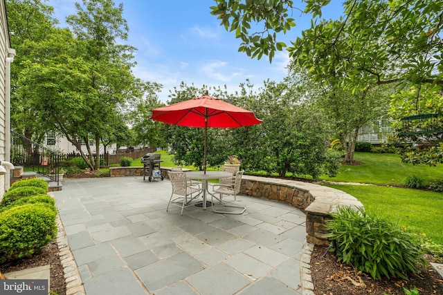 21381 Chickacoan Trail Dr, Broadlands, VA 20148 - view of patio / terrace featuring outdoor dining area and area for grilling