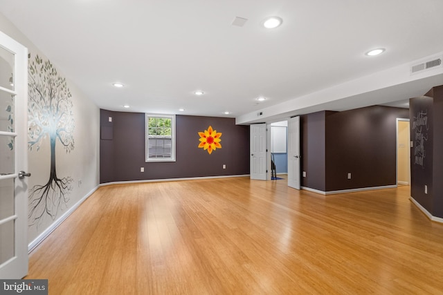 21381 Chickacoan Trail Dr, Broadlands, VA 20148 - unfurnished living room featuring light wood-style floors, recessed lighting, and baseboards