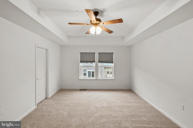 121 Stribling Way, Winchester, VA 22602 - spare room with a raised ceiling, carpet floors, ceiling fan, and baseboards