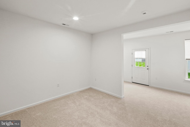 121 Stribling Way, Winchester, VA 22602 - spare room with light colored carpet, baseboards, and recessed lighting