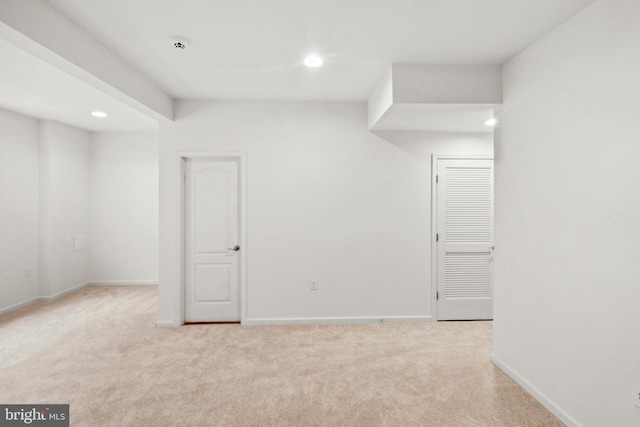 121 Stribling Way, Winchester, VA 22602 - finished below grade area with carpet flooring, recessed lighting, and baseboards