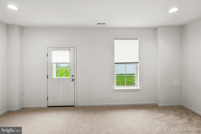 121 Stribling Way, Winchester, VA 22602 - carpeted foyer entrance with baseboards and recessed lighting