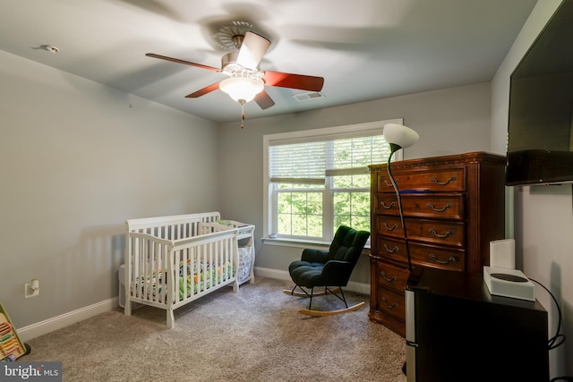 3565 Sauvignon Ln, Chesapeake Beach, MD 20732 - carpeted bedroom with baseboards and a ceiling fan
