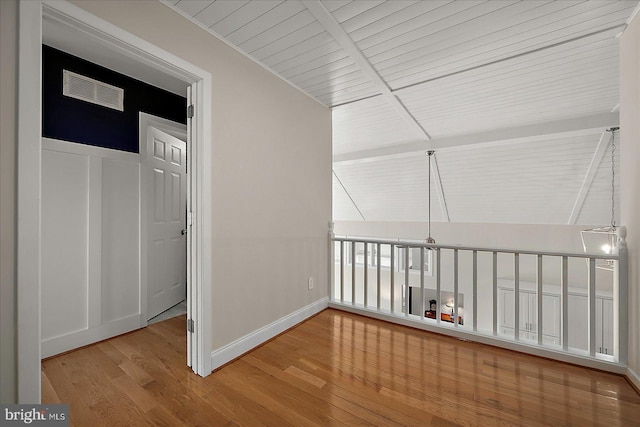 30558 Luff Ln Unit C-14, Ocean View, DE 19970 - hallway with wood finished floors, baseboards, and wood ceiling