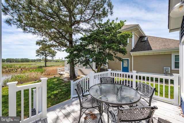 30558 Luff Ln Unit C-14, Ocean View, DE 19970 - wooden deck with outdoor dining area and a rural view