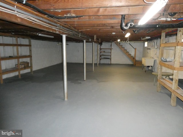 2358 Atco Ave, Atco, NJ 08004 - unfinished below grade area featuring stairs