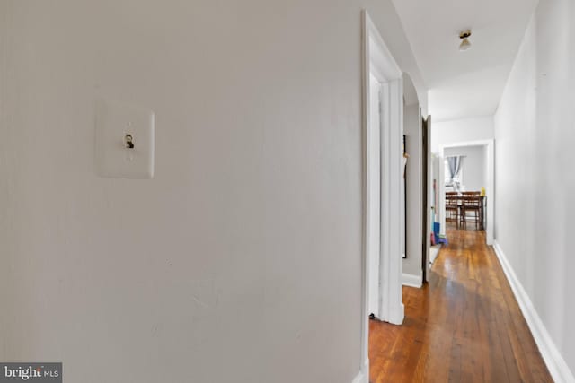 4825 3rd St NW, Washington, DC 20011 - corridor featuring hardwood / wood-style floors and baseboards