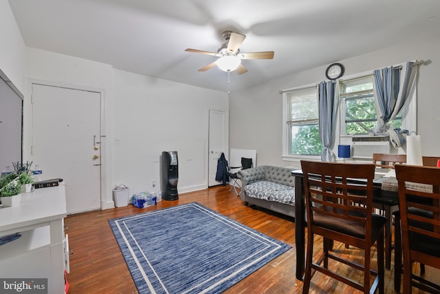 4825 3rd St NW, Washington, DC 20011 - interior space with ceiling fan and wood finished floors