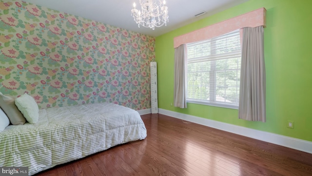 2799 Manion Way, Doylestown, PA 18902 - bedroom with multiple windows, wallpapered walls, wood finished floors, and a chandelier