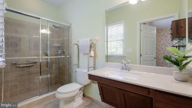 2799 Manion Way, Doylestown, PA 18902 - bathroom featuring vanity, tile patterned floors, and a stall shower