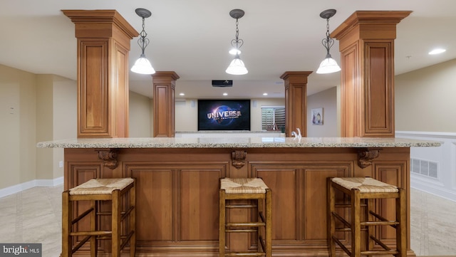 2799 Manion Way, Doylestown, PA 18902 - indoor bar with decorative columns and pendant lighting