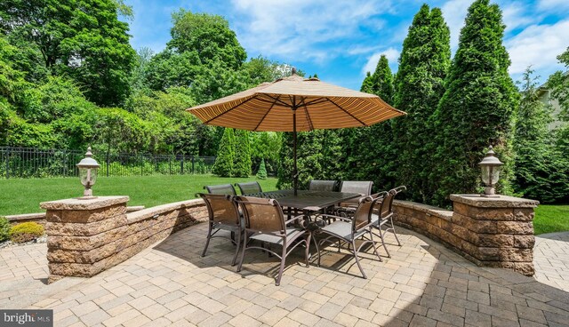 2799 Manion Way, Doylestown, PA 18902 - fenced backyard with a patio and outdoor dining area