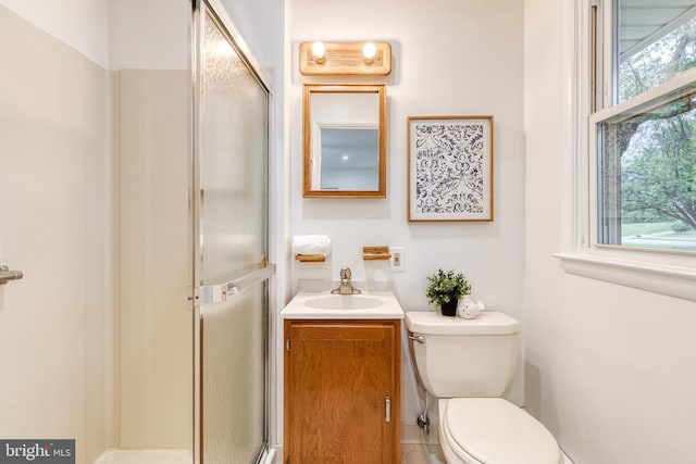 522 Goucher Blvd, Baltimore, MD 21286 - full bathroom with a stall shower, toilet, and vanity