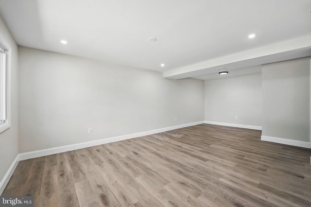 13798 Gresham Ct, Woodbridge, VA 22193 - finished basement featuring recessed lighting, wood finished floors, and baseboards