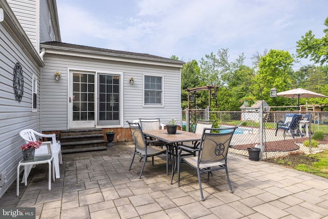 13 Berley Ct, Newark, DE 19702 - view of patio / terrace with entry steps and outdoor dining space