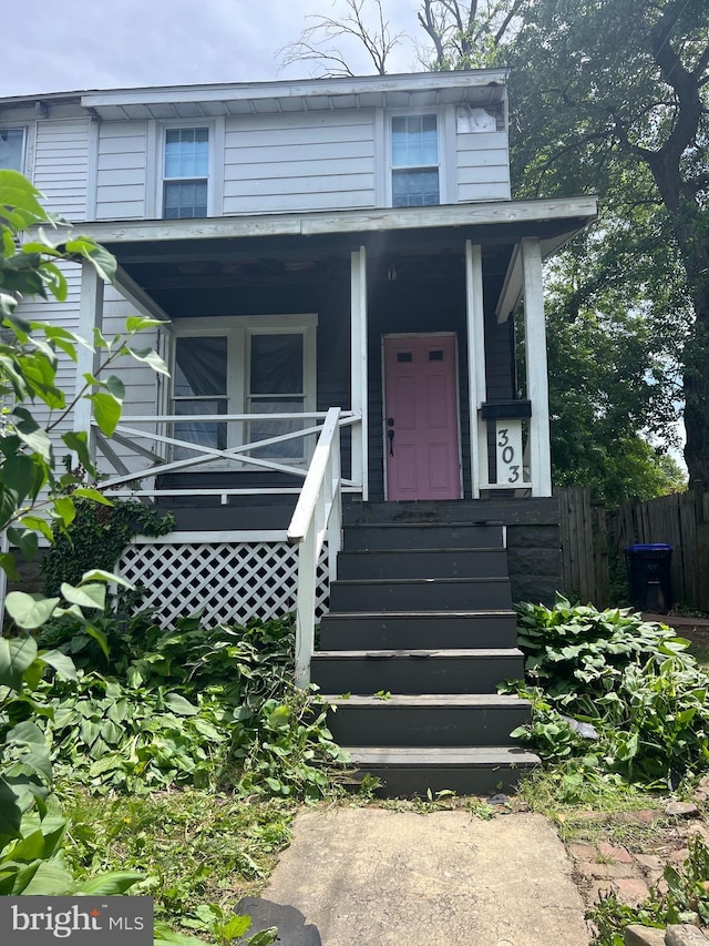 303 Johnson Ave, Upper Chichester, PA 19061 - view of front of property featuring a porch